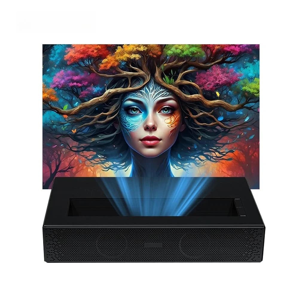 Topeleo Proiettore TV DLP Video 1080p Mini Smart Home Proiezione ultra corta portatile Proiettore video Android 11 4K