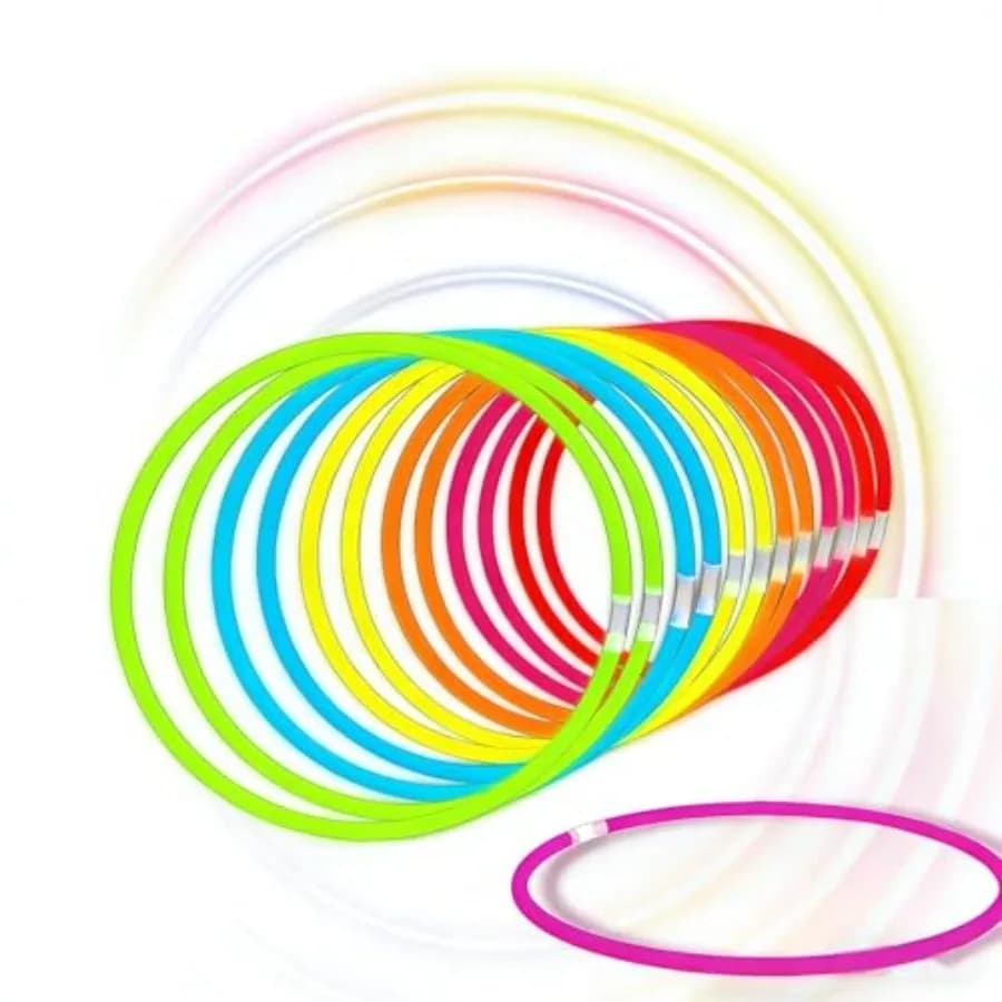 Glow Sticks Bulk 100ct 22'' Glow Necklaces with Connectors, Neon Light Sticks for Party Festivals Raves Concert Birthday Weddin