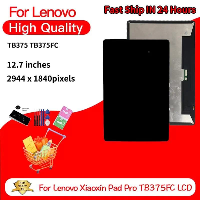 12.7"inch For Lenovo Xiaoxin Pad Pro Tab TB375FC LCD Display Touch Screen Digitizer Panel Glass Full Assembly Repair Parts