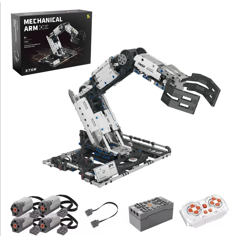 Blocchi di costruzione originali del braccio robotico multiasse, programmabili tramite smartphone, telecomando, per l'apprendimento interattivo STEM