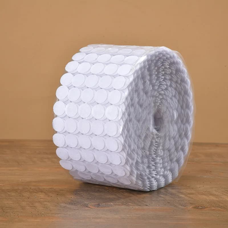 Commercio all'ingrosso 1 rotolo di nastro adesivo a punti colla adesivo di fissaggio 10/15/20mm nylon gancio ad anello colla rotonda forte nastro di fissaggio autoadesivo