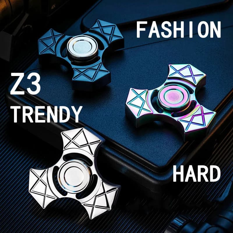 Creativo Fidget Finger Spinner Lega di colore Spinner a mano in metallo Sollievo dallo stress Mini Finger Gyro Giocattoli per bambini Adulti Regali divertenti