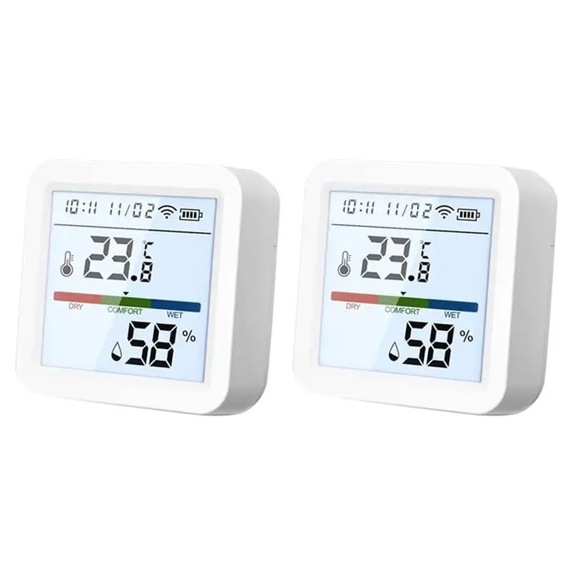 JHD Smart Life APP Controlled Tuya WIFI Temperature Humidity Sensor Backlight Hygrometer Thermometer Supports Alexa Google