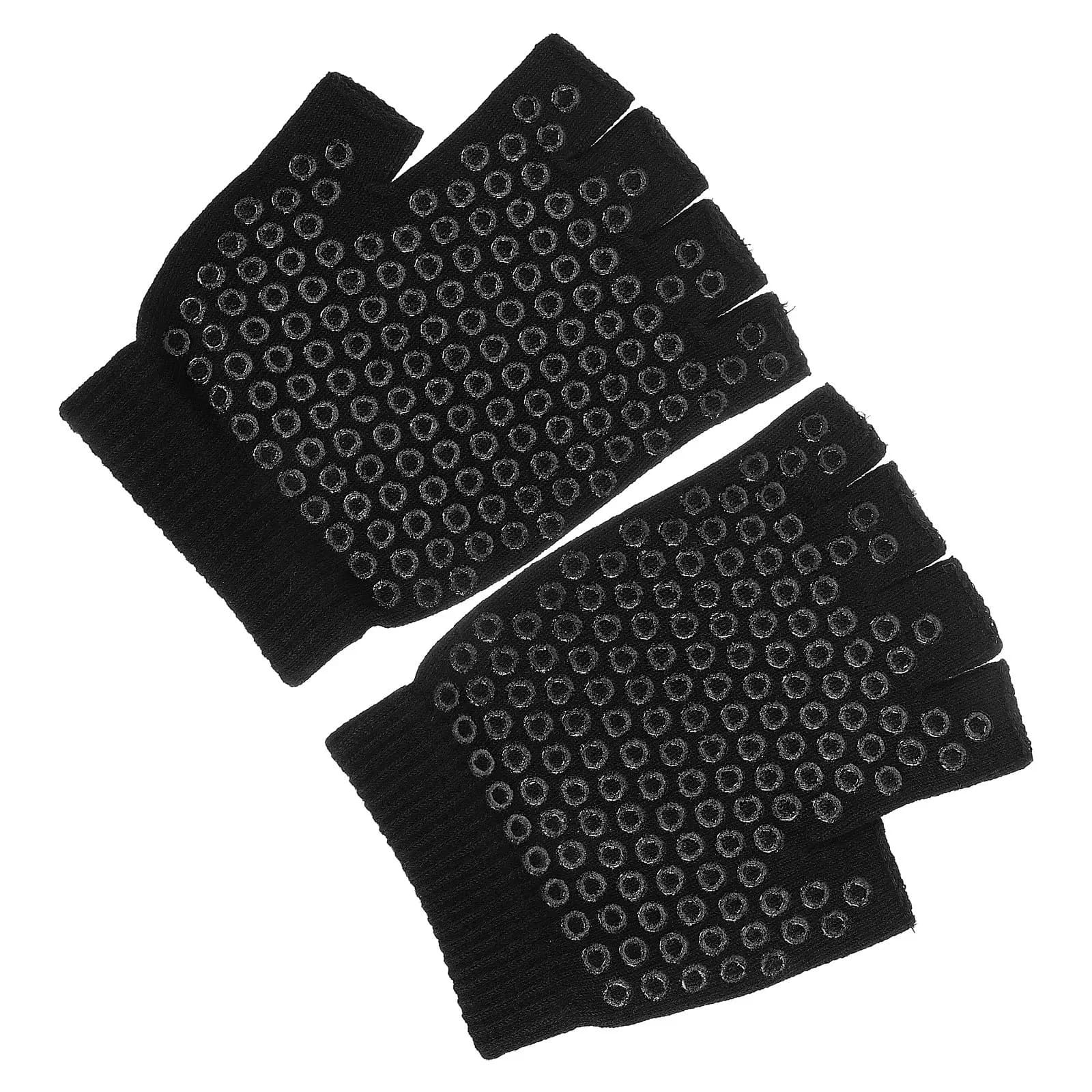 1 Pair Fingerless Yoga Anti-Slip Fitness Gloves For Women Ballet Dancing Workout Non-Slip Sports Gloves Cotton Gym Accessories