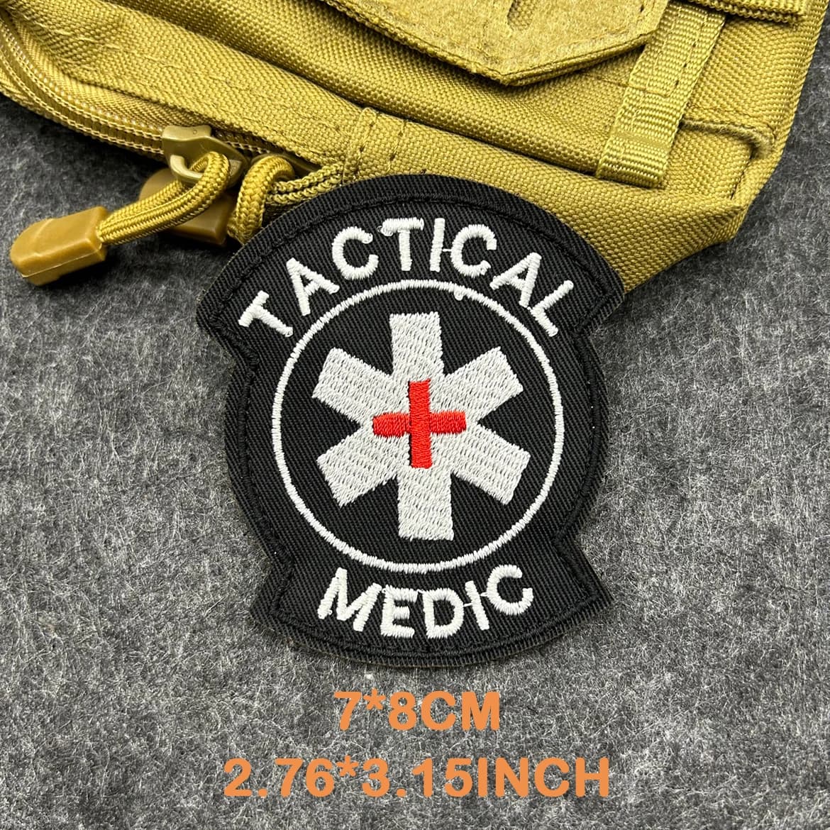Tactical Medic Star of Life Embroidered Patch, Medical Rescue Hook and Loop Morale Patch for Vest Backpack First Aid Pouch