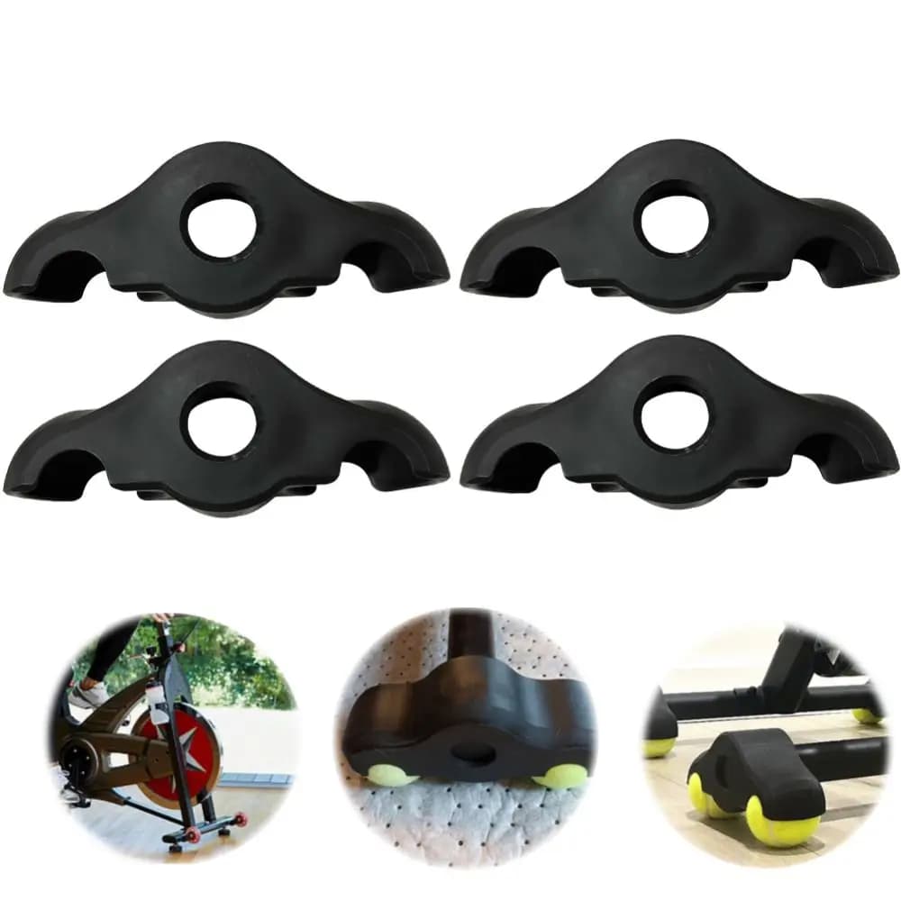2 Pezzi Cuscinetti in Plastica Neri per Allenamento Ciclistico, Piastre Antiscivolo per Trainer Bici Smart