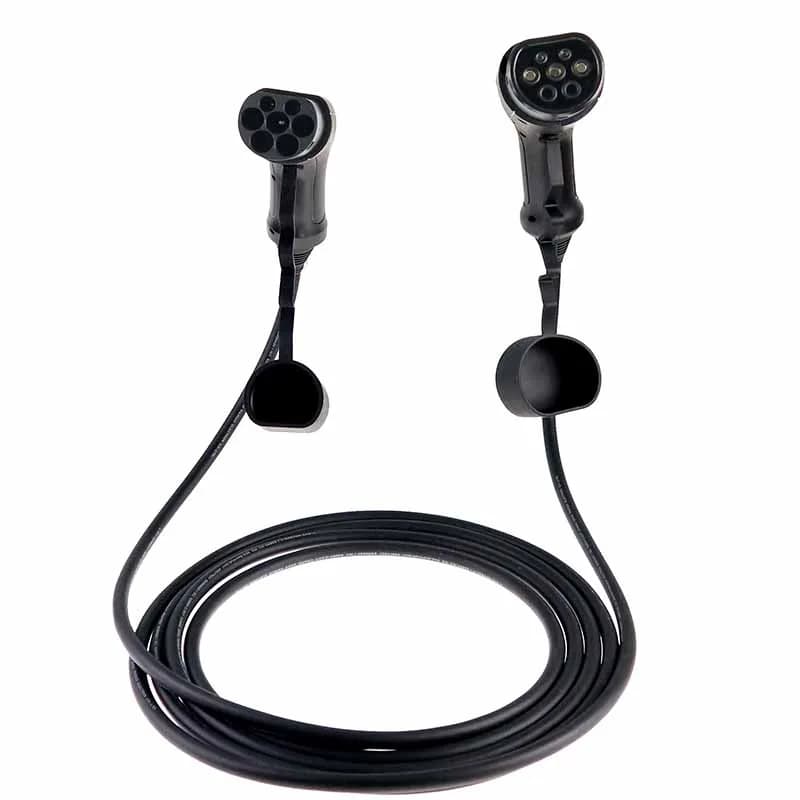 Portable EV charging cable Type 2 to Type 2 16A 32A 5m with TUV CE certification, EV charging cable Type 2 max 22kw