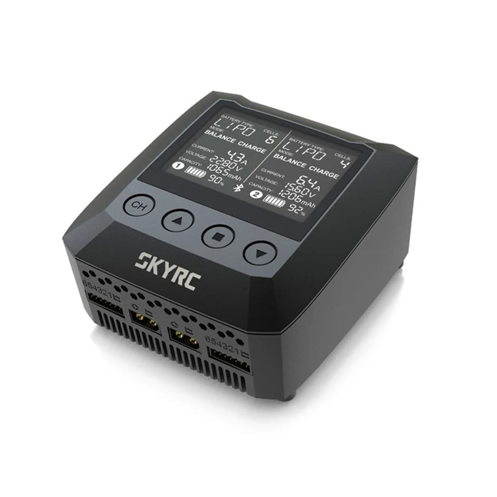 SKYRC B6 Smart Battery Charger Discharger 2x100W 15A AC Supports SkyCharger APP & EU/US/UK Plug