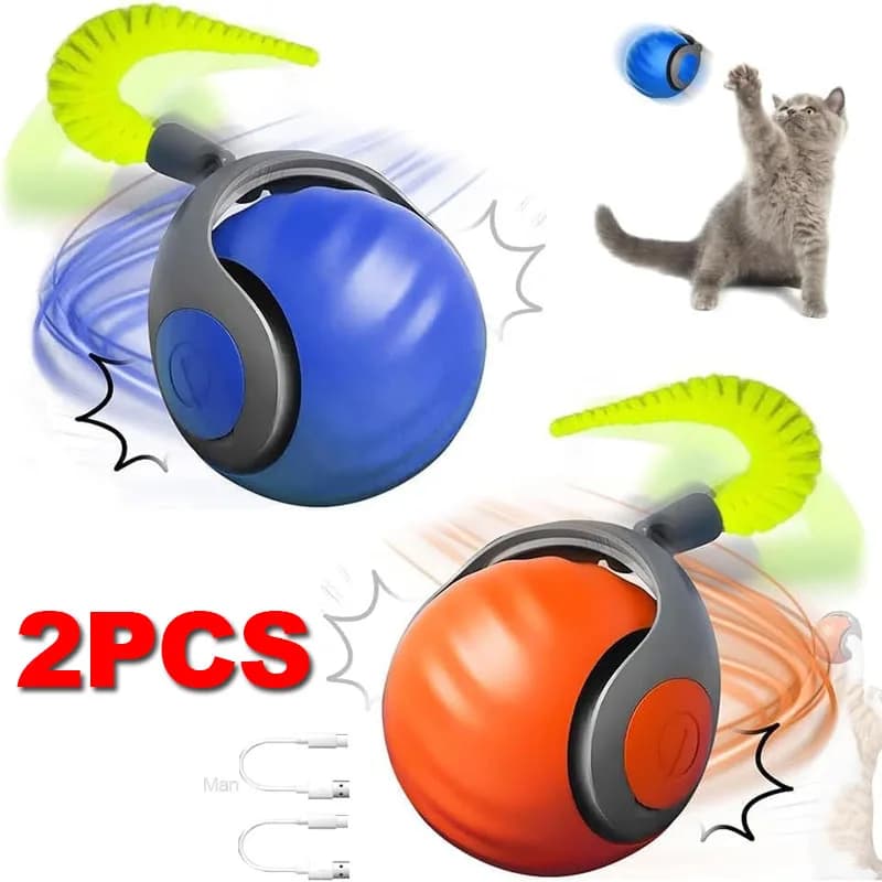 Speedy Tail 2.0 Intelligent interactive cat toys Automatic movement balls for cats and dogs Rotating toy ball with tactile movement for pet gift