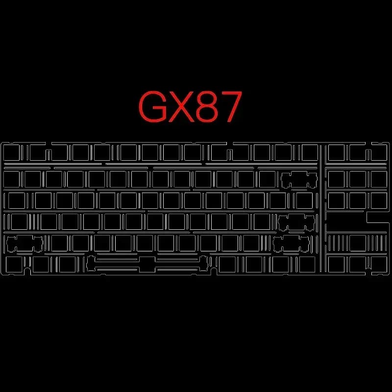 Piastra di posizionamento GX87 per tastiera meccanica Pom personalizzato PP Fr4 Accessori da gioco in acciaio inossidabile in lega di alluminio in fibra di carbonio