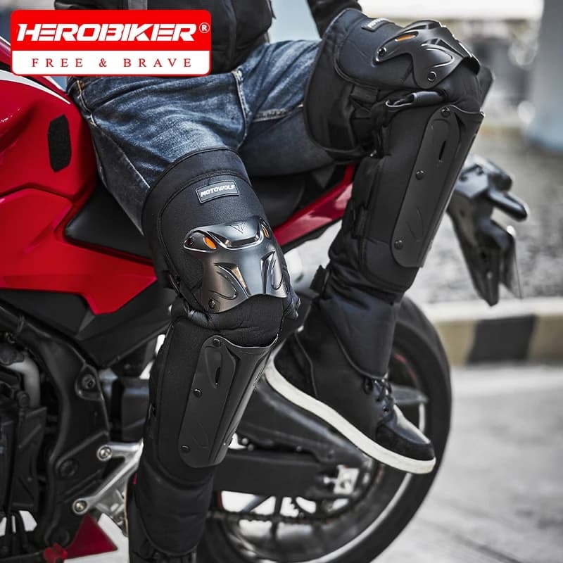 Ginocchiere Moto Motowolf Invernali Calde, Protezione Ginocchio per Motociclisti, Ginocchiere Super Lunghe Antivento, Scaldamuscoli, Accessori Moto