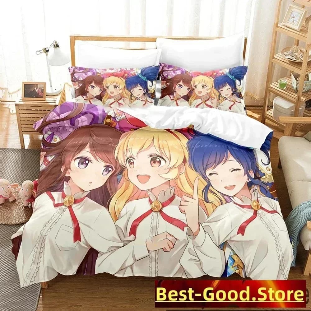 Stampa 3D Anime Aikatsu Set biancheria da letto Copripiumino Set letto Copripiumino Federa Trapunte King Queen Size Ragazzi Set biancheria da letto per adulti