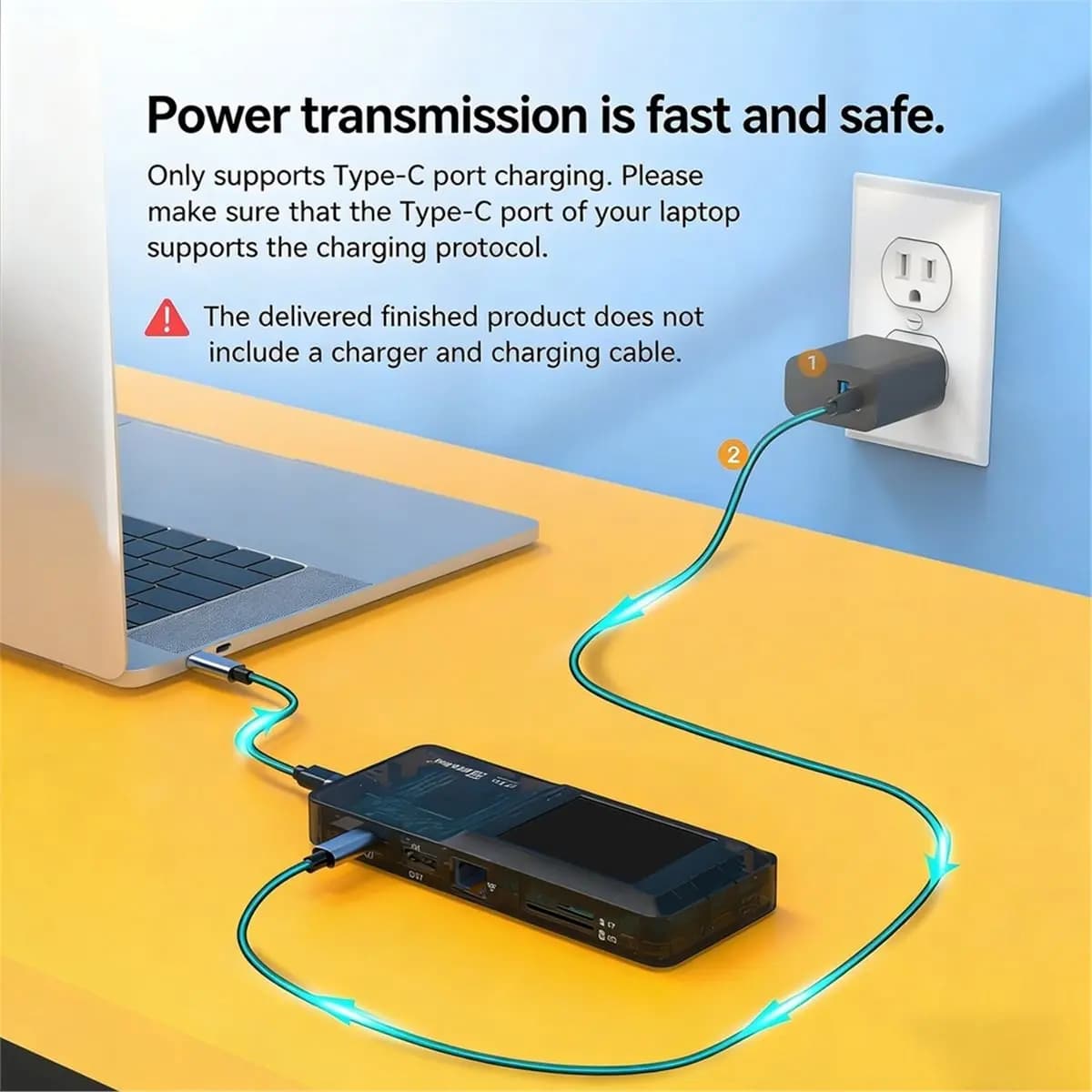 H1 Docking Station Network Port Visual Docking Station Streamdeck Macropad Keypad Stream Desk Deck Dock, Laptop HUB, 1PC