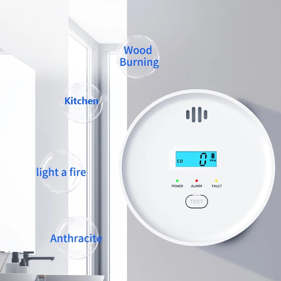 Smoke & Carbon Monoxide Detector Combo 10-Year Battery Backup CO Alarm App Notification CE UL Certified