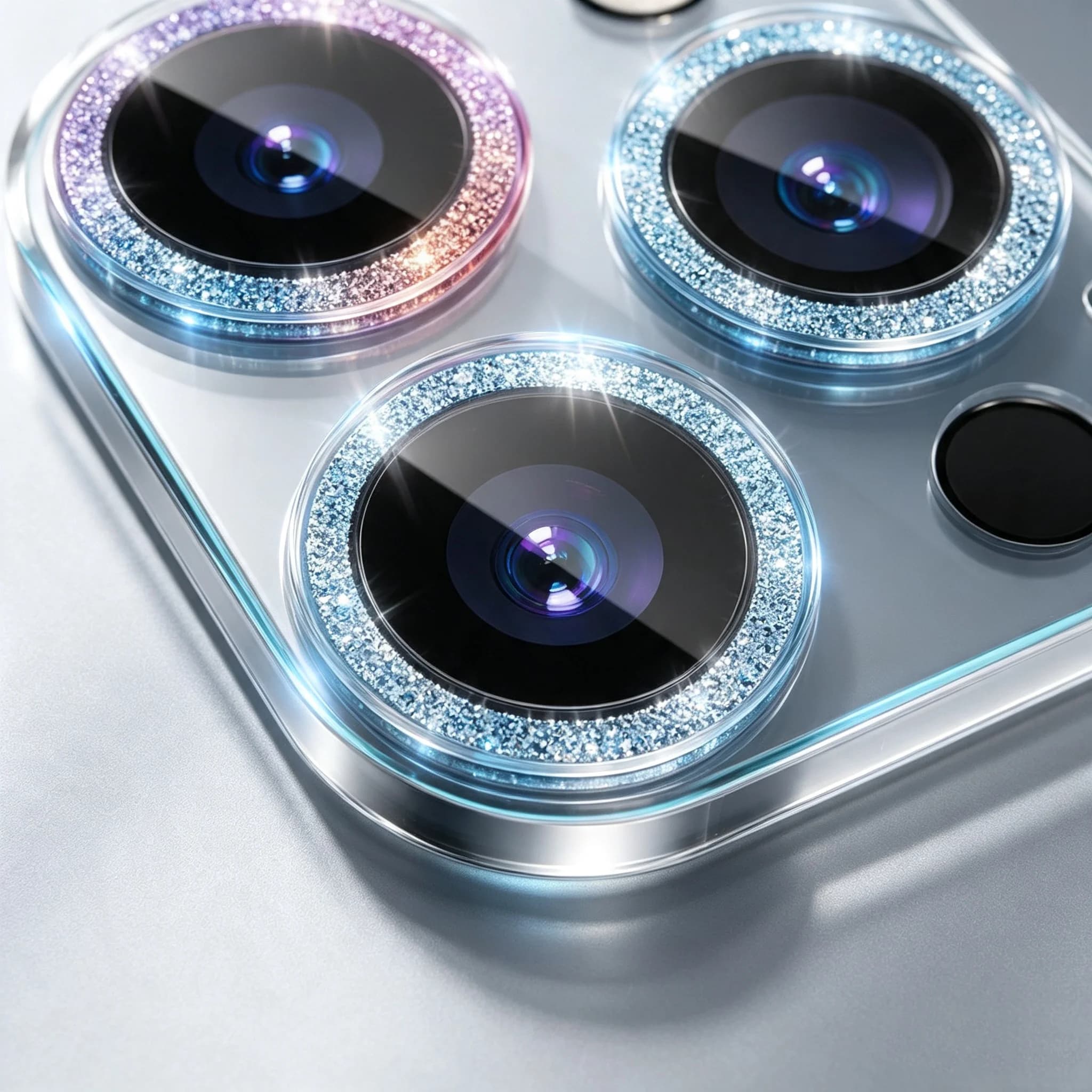 One-Piece Lens Film For Apple iPhone 15 14 13 12 11 Pro Max Plus Mini Shiny Lens Guard Transparent Glass Camera Lens Protector
