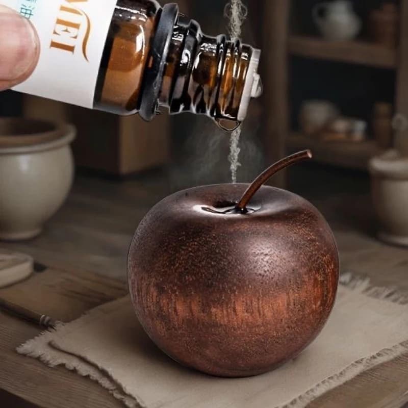 1/3PCS Car & Home Essential Oil Diffuser - Wood Cute Apple Shaped Natural Fragrance Diffuser Suitable for Bedroom Living Room