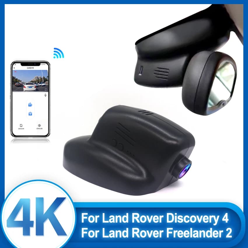 Dash Cam 4K 2160P Plug and Play for Land Rover Freelander, Discovery, Range Rover Evoque etc. for Jaguar, DashCam Wireless