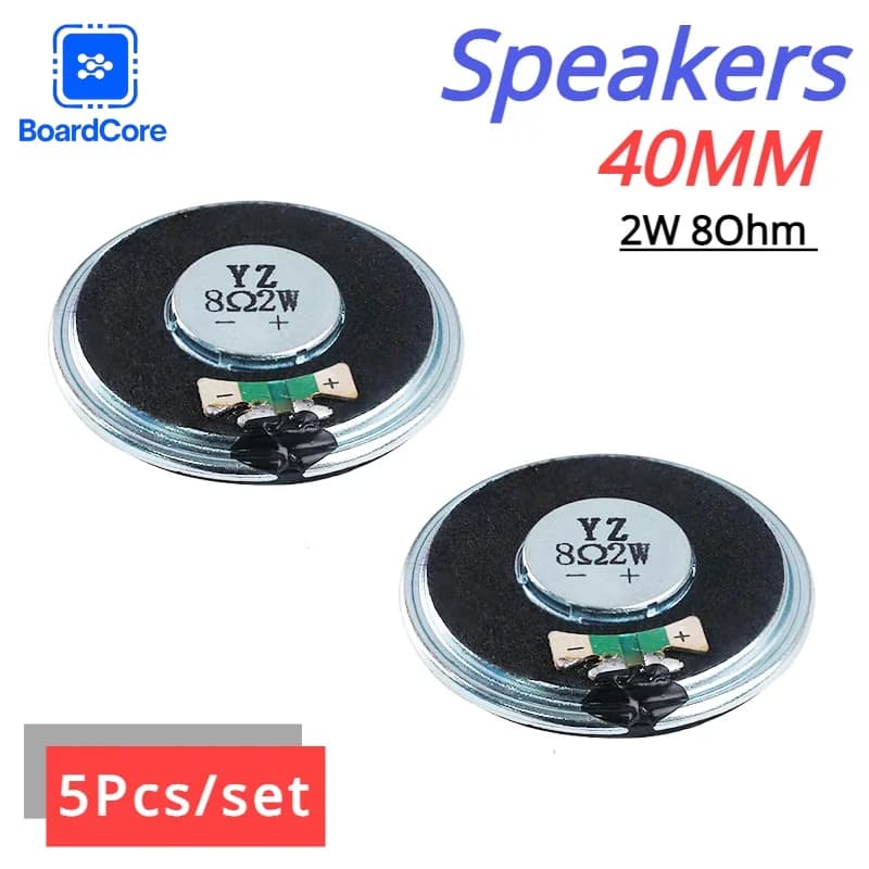 5PCS 40MM Altoparlante 2W 8 Ohm Altoparlanti Per Arduino Diametro 40MM 4CM Mini altoparlante a tromba ultrasottile Accessori elettronici
