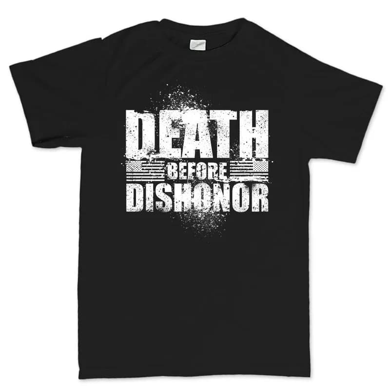 T-shirt in cotone nero stile militare patriottico da uomo, fitness, muscolare, stile nero