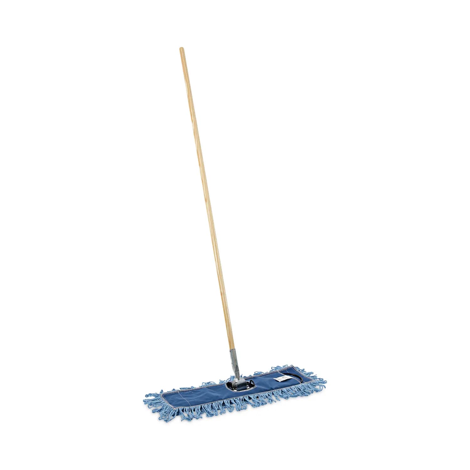 Dry Mopping Kit with 24x5 Blue Synthetic Pad and 60-Inch Wood Metal Handle