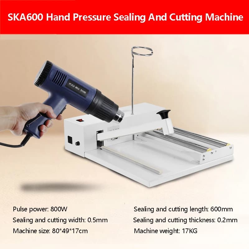 Sealing Cutting Shrinking Machine POF Film Plastic Bags Sealer Packing Tool With A Heat Gun