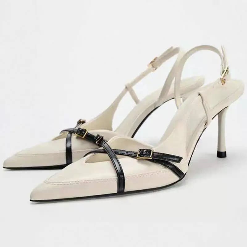 Nuovi Sandali Estivi da Donna con Punta a Spillo, Eleganti Mules Slingback per Feste, Scarpe Sexy con Tacco Alto per Banchetti e Spettacoli