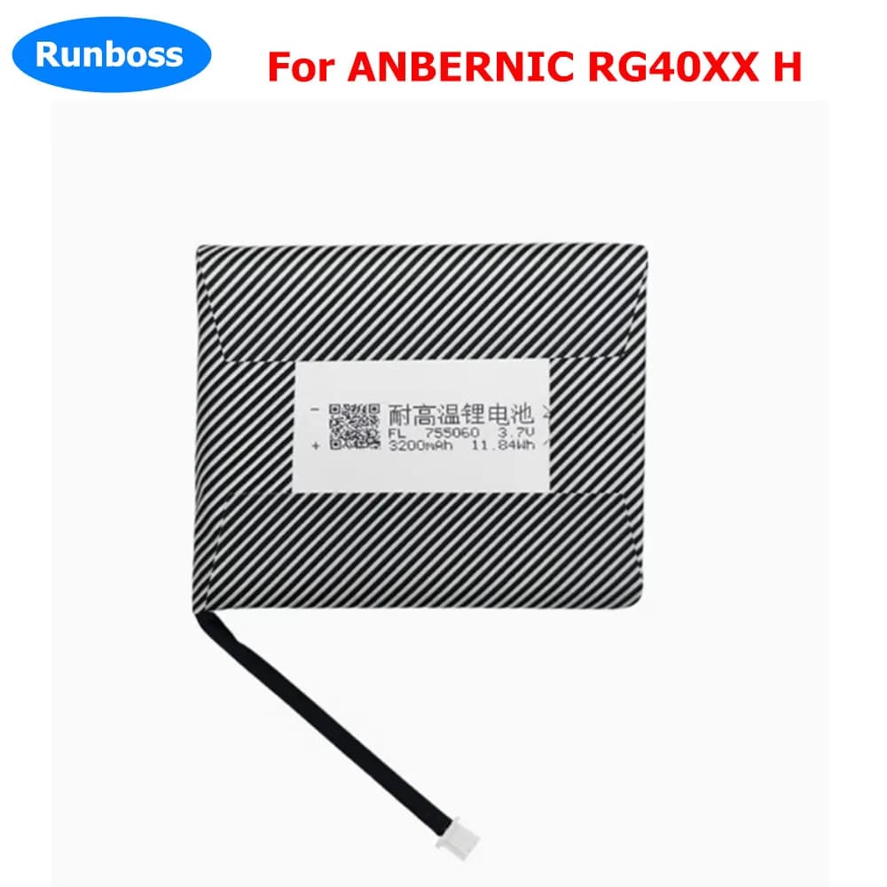 Nuovo 3,7 V 3200 mAh 755060 Batteria Li-Ploymer per console di gioco portatile ANBERNIC RG40XX H RG40XXH
