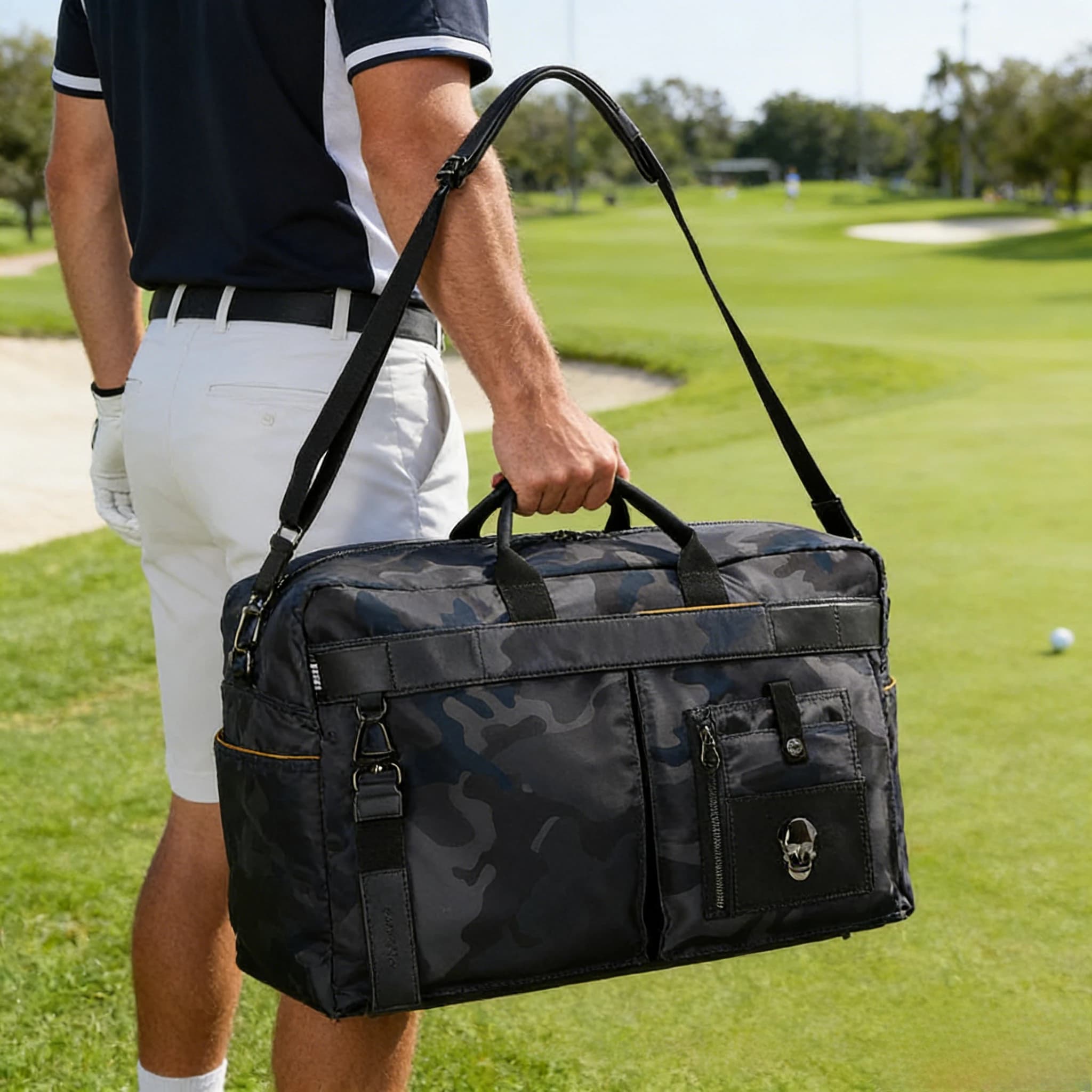 Nuova Borsa per Abbigliamento da Golf 2026, Unisex, Grande Capacità, Impermeabile, Mimetica, Borsa Sportiva per lo Stoccaggio