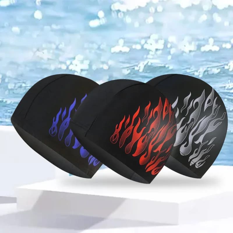 Men's Printed Swimwear Large Ear Protection Nylon Breathable Swimwear Adult Male Swimwear Pool Accessories