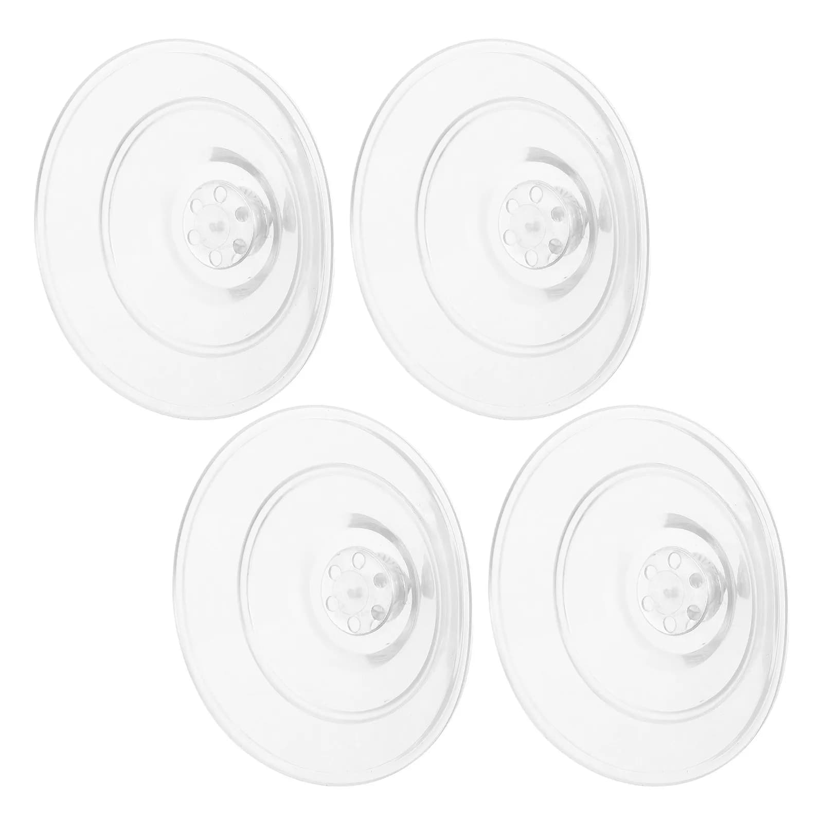 4 Pezzi Ganci Trasparenti con Ventosa e Montaggio a Vite in PVC Resistente per Finestre in Vetro, Piastrelle, Pareti, Bagno e Cucina
