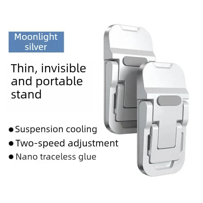 2 Pezzi Mini Supporto Pieghevole per Laptop, Rialzo Portatile per Tastiera, Supporto Invisibile Autoadesivo per Notebook con 2 Angoli Regolabili