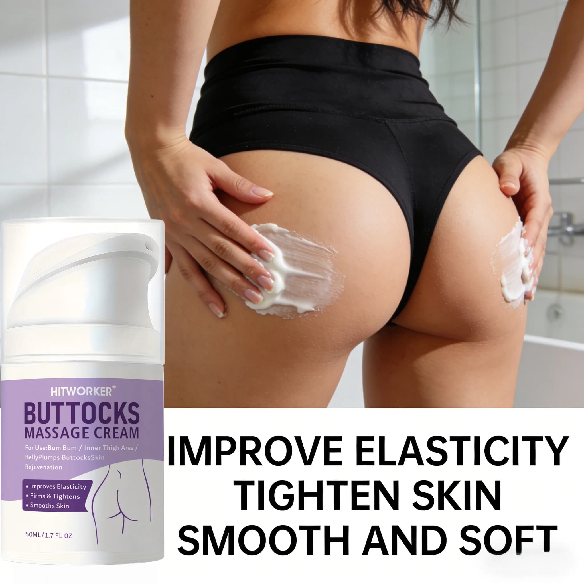 50ml/1.7Fl.Oz Shaping cream for women's belly Moisturizing lotion for body massage to firm your ass Chest Chest Arm Skin Care Bum Bum