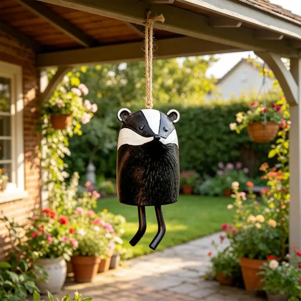 Wooden Animal Wind Chimes Soothing Melodic Memorial Windchime for Garden Patio Balcony Home Decor Mom Gift