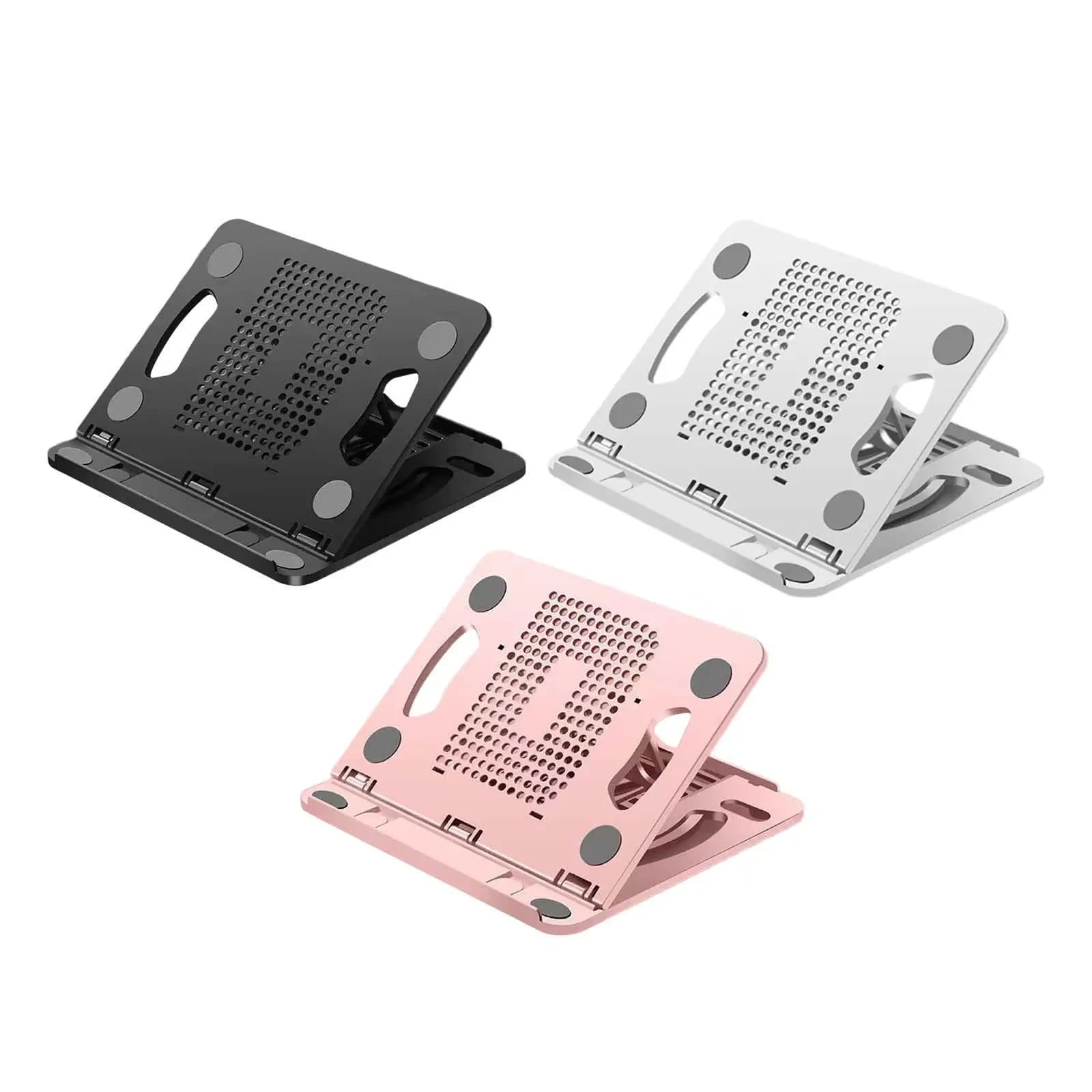 Laptop Stand, Notebook Computer Holder, Foldable Support, Portable Base, Adjustable Angle, Station, Laptop Riser for Desk,