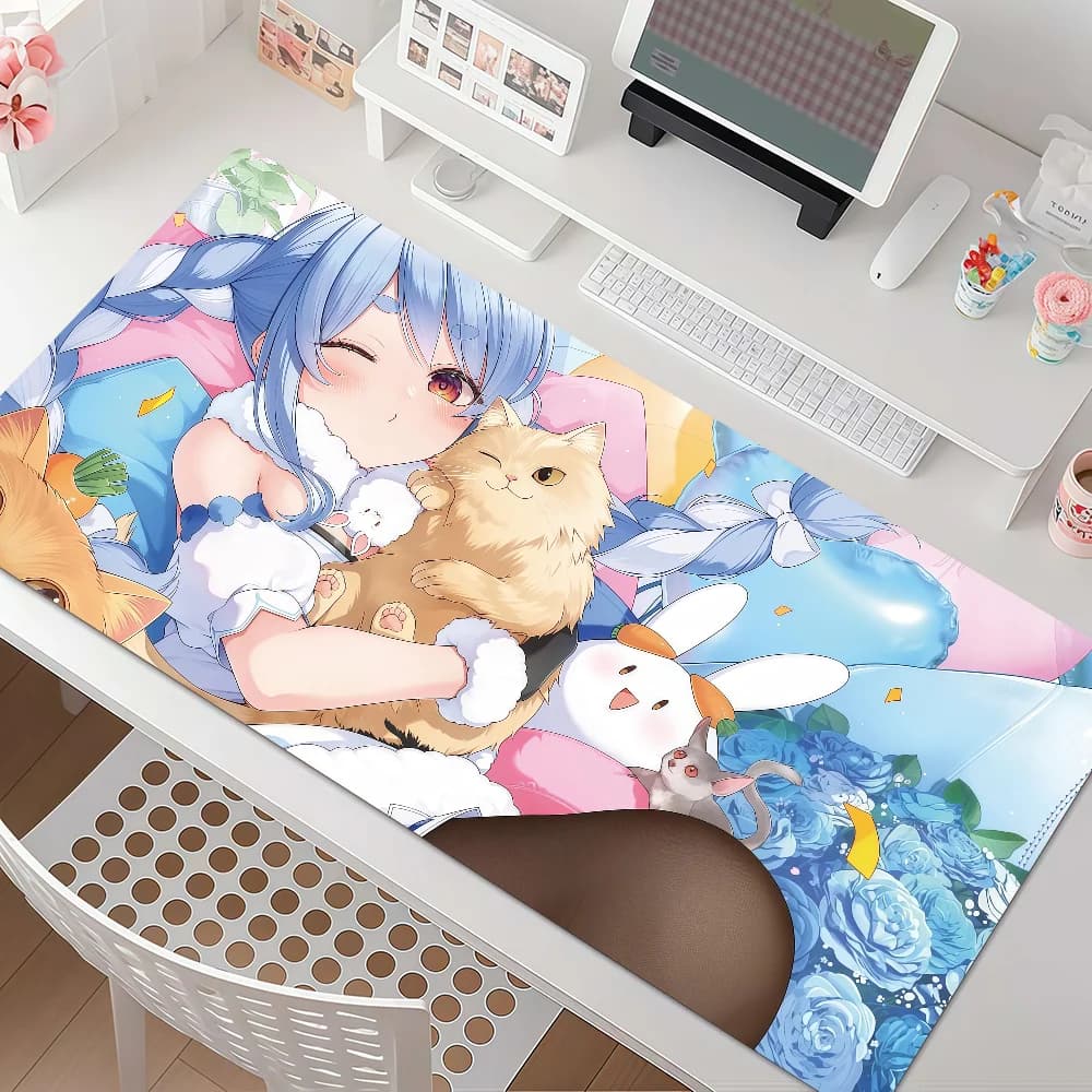 Musican U-Usada P-Pekora Mouse Pad Anti Slip Rubber Edge Locked Thickened Laptop Gaming Desk Mat
