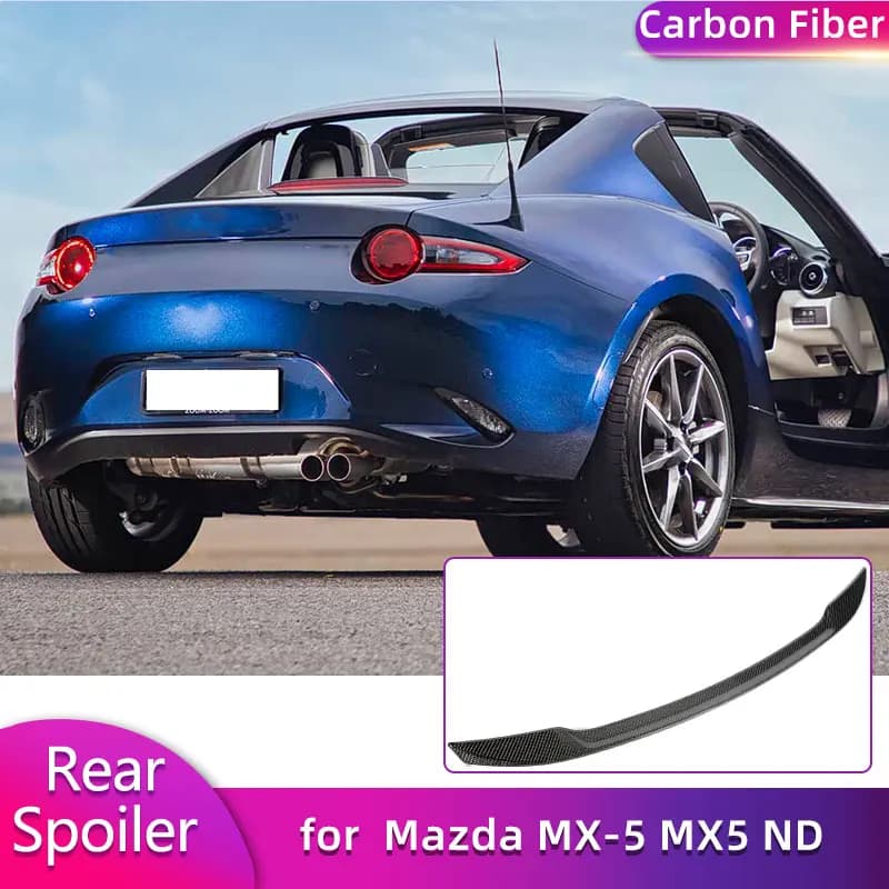 Spoiler Posteriore in Fibra di Carbonio per Mazda MX-5 MX5 ND 2016-2025, Alettone per Bagagliaio, Kit Carrozzeria