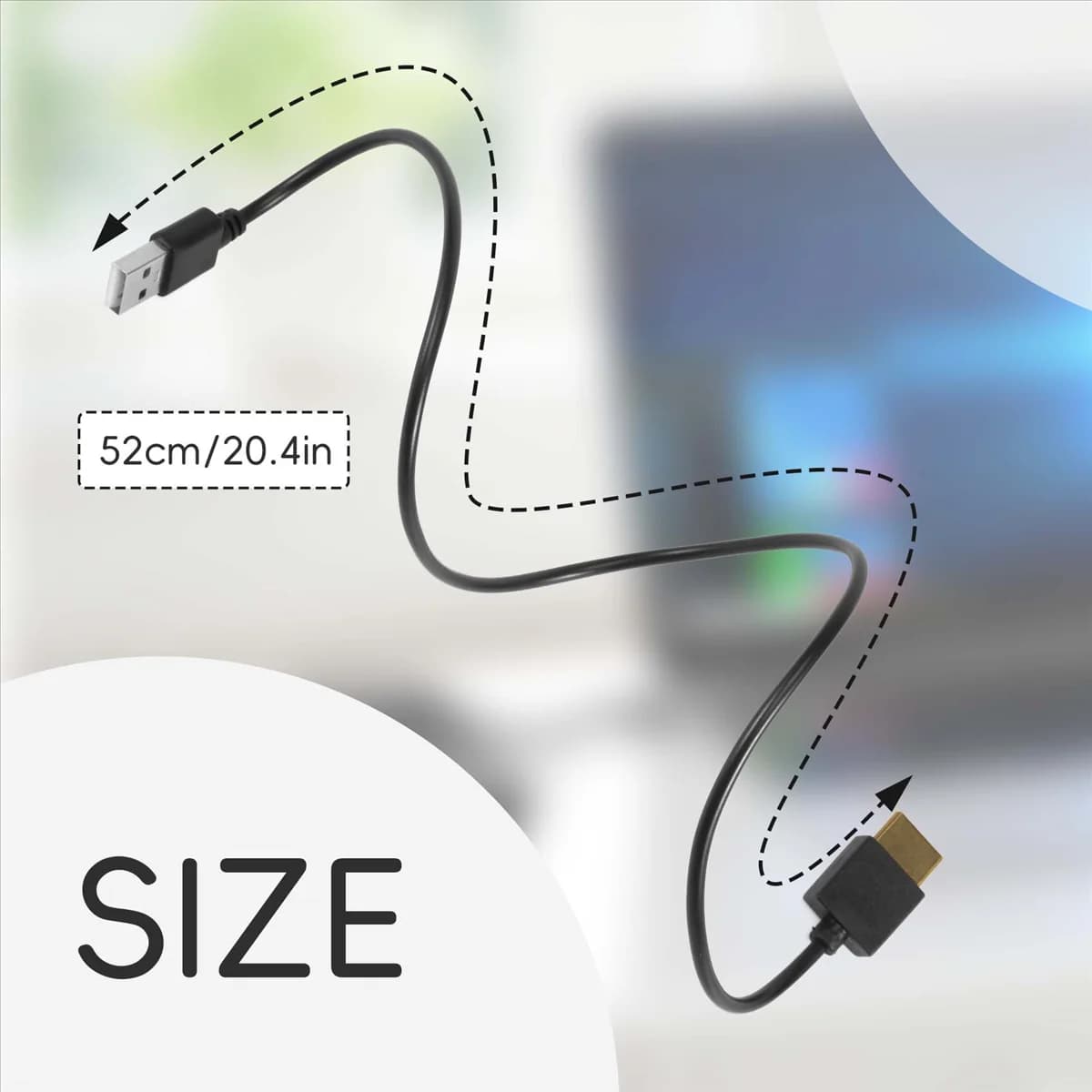 ABGQ Converter cable for charger with HDMI 1.4 male adapter connector to USB 2.0