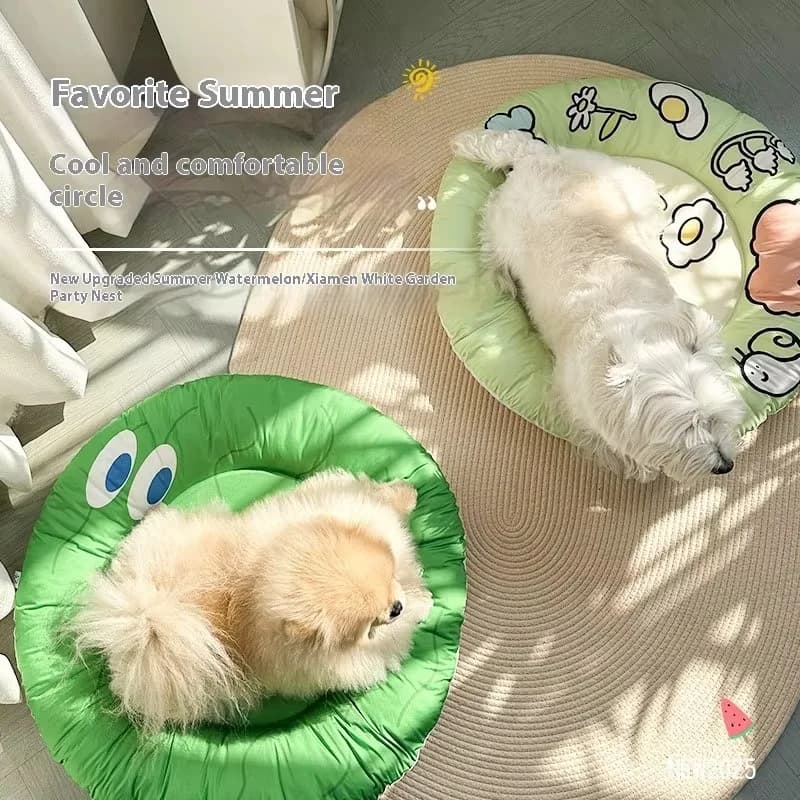 Tappetino Rinfrescante Estivo per Cani e Gatti, Cuccia Anti-Morso per Animali Domestici con Schiuma di Silicone e Tessuto Solido a Motivo Generazione