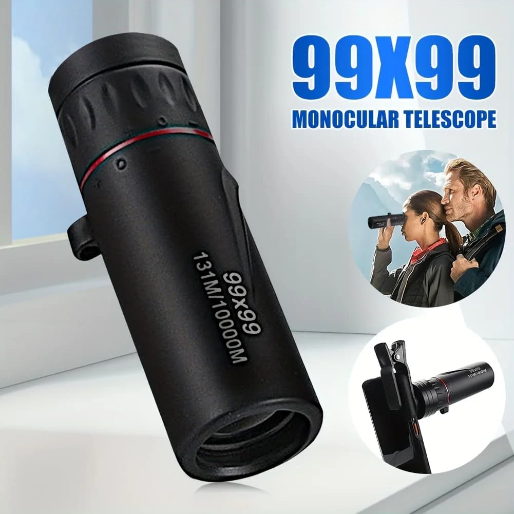 Telescopio monoculare 99 x99 HD binoculare portatile pellicola verde zoom ottico MINI per la caccia concerto turismo campeggio escursionismo
