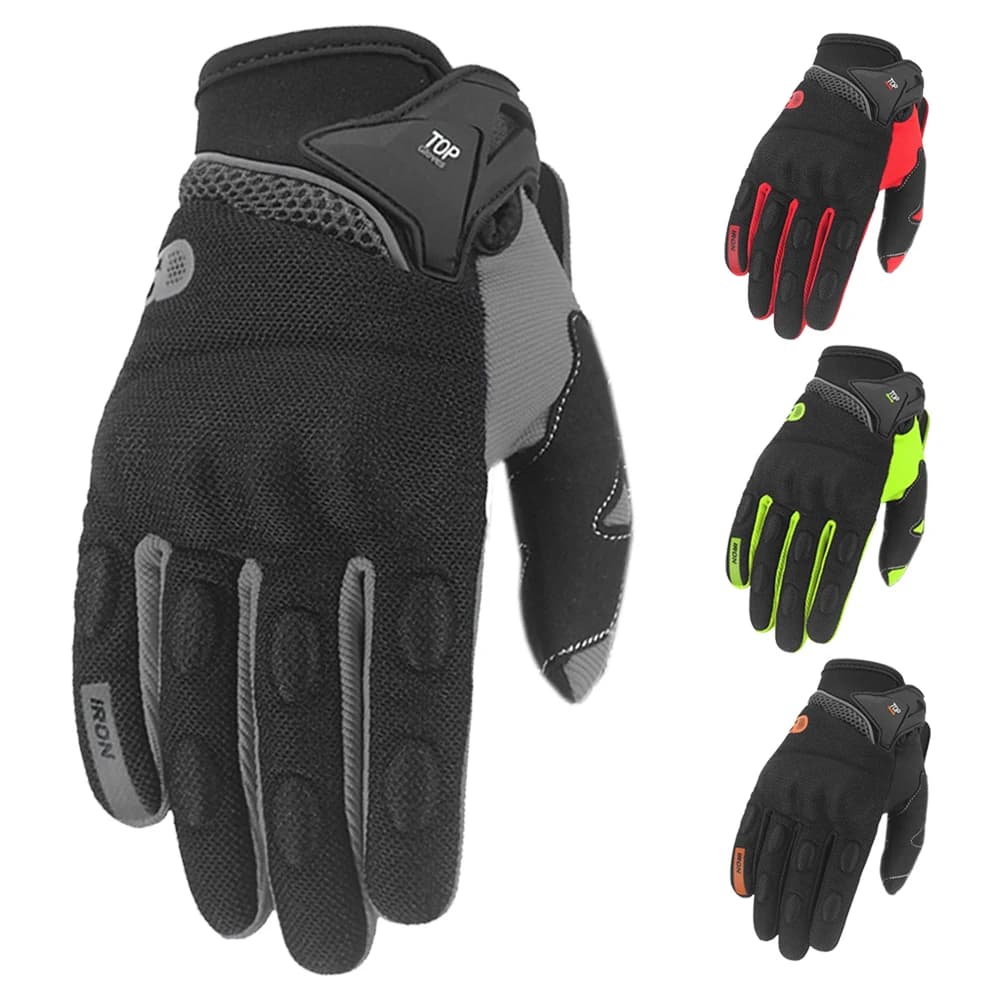 Nuovi guanti Touch Screen per moto traspiranti estate Full Finger uomo donna protezione per sport all'aria aperta guanti da moto da equitazione