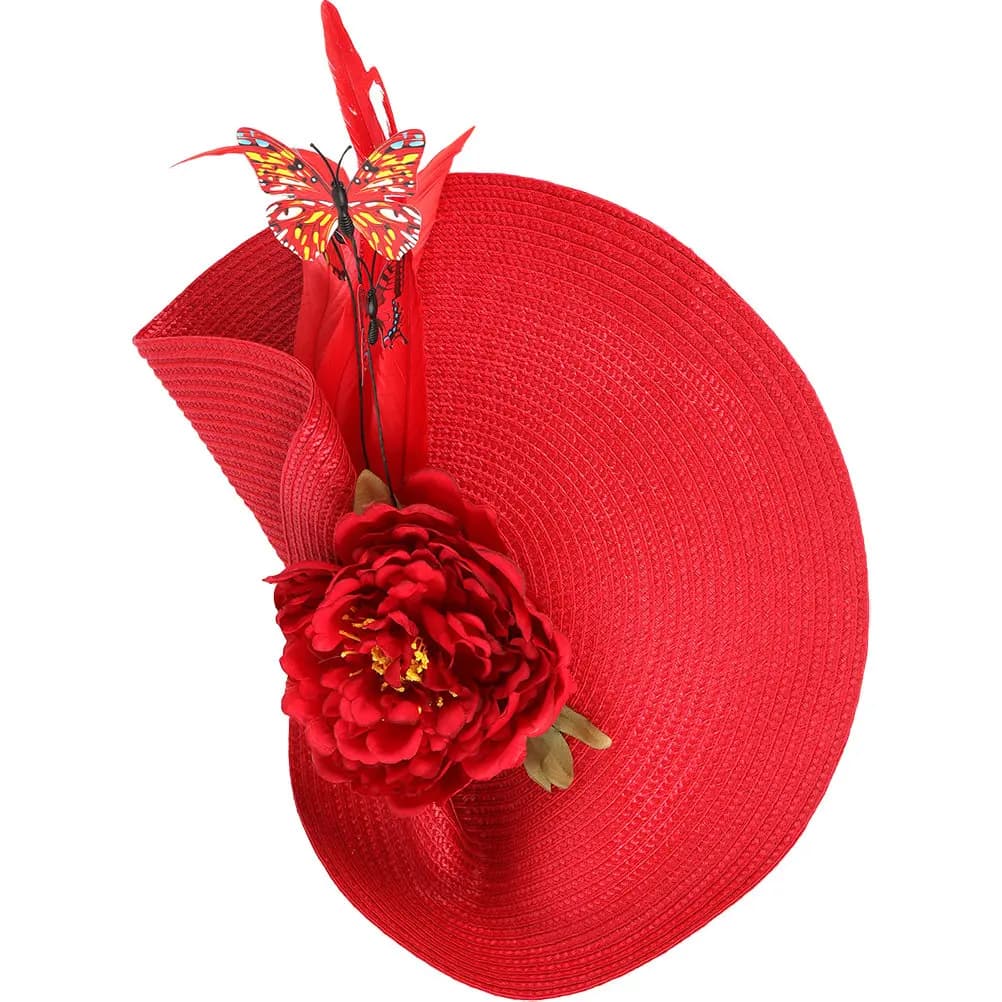 Fascia per capelli con farfalle per donna, leggera, in tessuto, per banchetti, matrimoni, sposa, tea party, ballo di fine anno, compleanno, cosplay, spettacoli teatrali