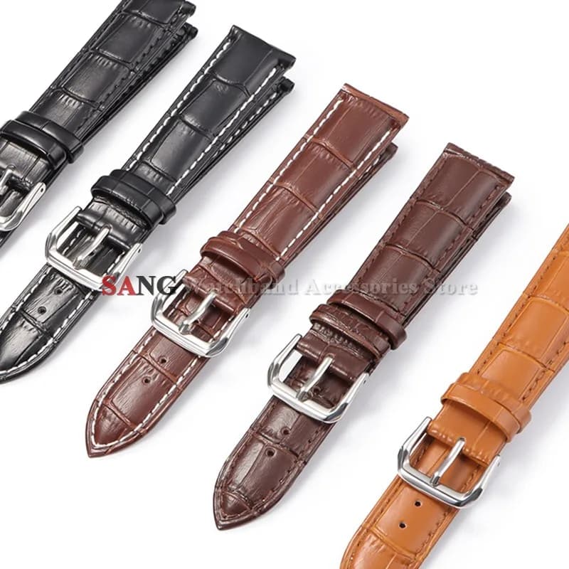 Cinturino in Vera Pelle Cinturino per orologio da 10/12/13/14/15/16/17/18/19/20/21/22/23/24 mm per bracciale Seiko Business, cinturino da polso nero marrone