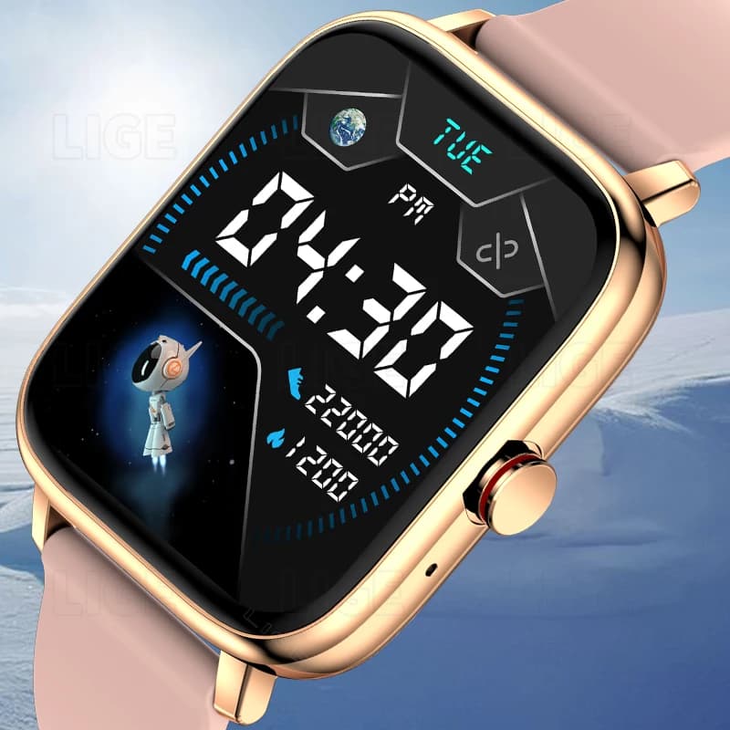 LIGE Smartwatch da donna con quadrante personalizzato, smartwatch da uomo per Android IOS, orologi Bluetooth impermeabili, orologio da polso full touch da uomo