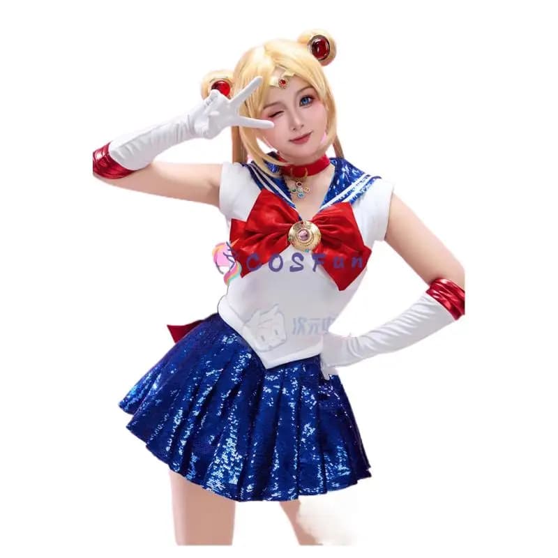 2026 nuovo Gioco di Ruolo Vestiti Anime Cosplay Tsukino Usagi Costume JK Uniforme Vestito Con Paillettes Halloween Festa di Carnevale Vestito Di Natale