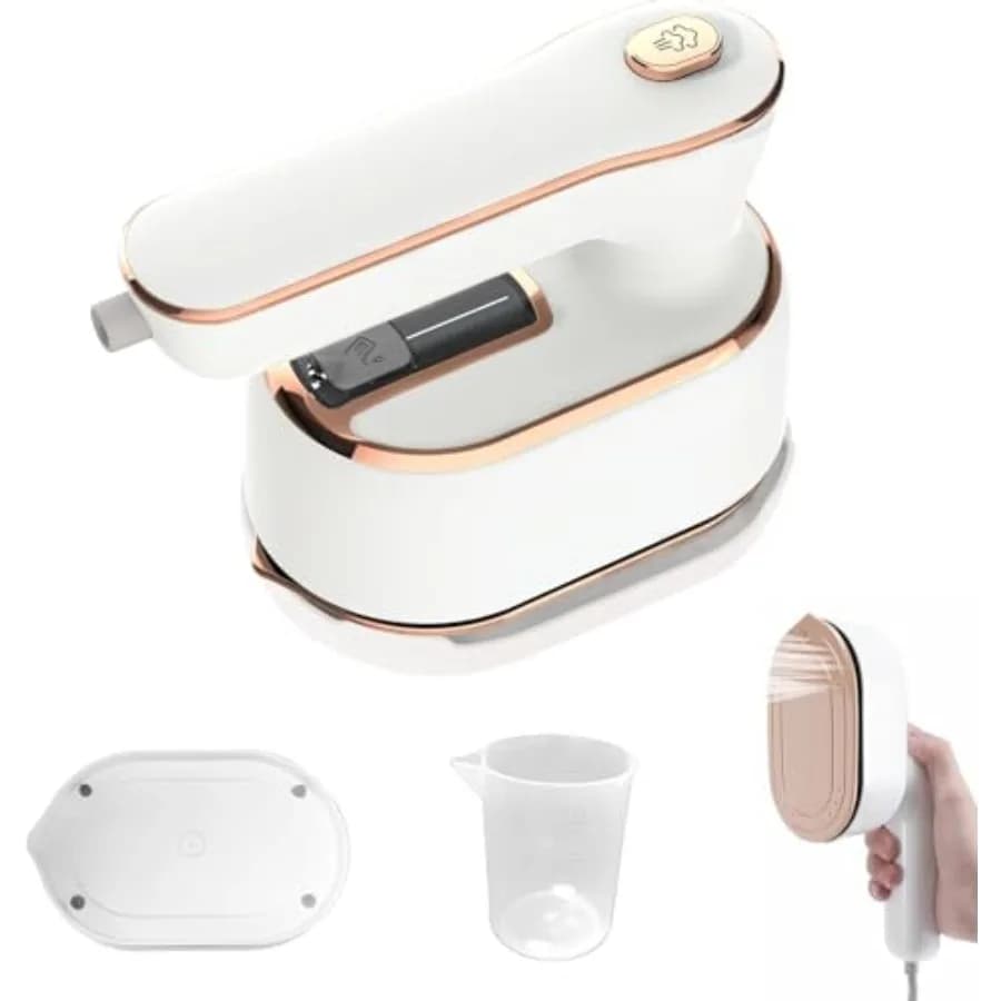 Mini Ferro da Stiro a Vapore per Vestiti, Stiratore Portatile da Viaggio, Micro Ferro da Stiro a Vapore Portatile, Supporta Stiratura a Secco e a Vapore