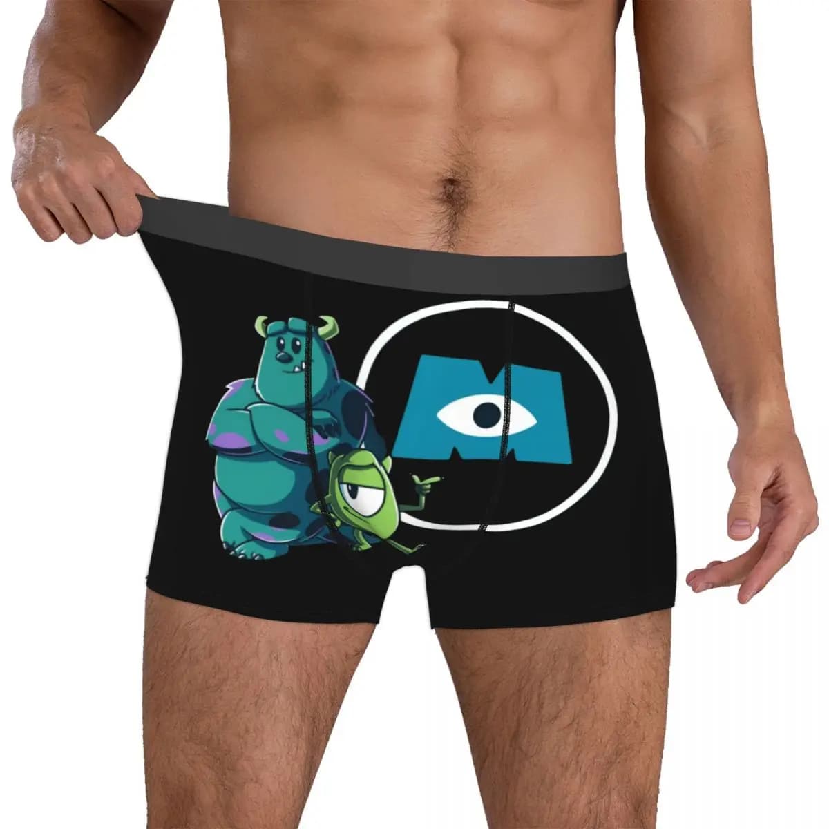 Boxer da uomo Custom Monsters Anime Universityes con stampa 3D Sullivan Mike, mutande traspiranti