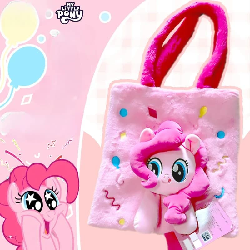 My Little Pony Pinkie Pie Fluttershy Rarity Borsa a tracolla personalizzata con simpatico cartone animato in peluche, regalo creativo, personaggio del film anime