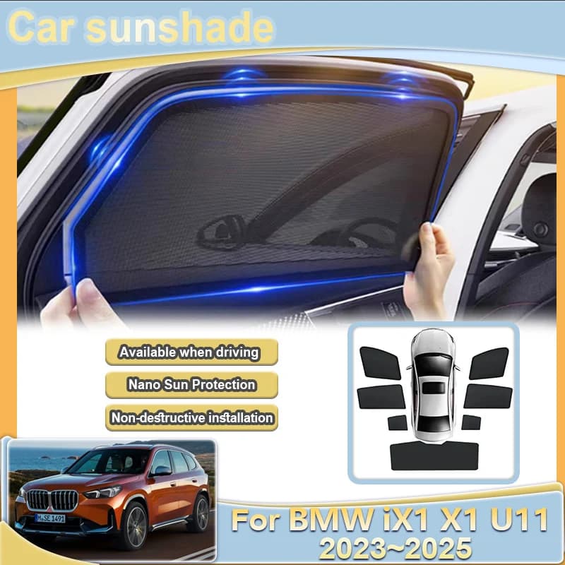 Per BMW iX1 Accessori X1 U11 2023 2024 2025 2026 Auto Maglia Parasole Protezione Solare Tenda Della Finestra Protezione UV Accessori Del Veicolo
