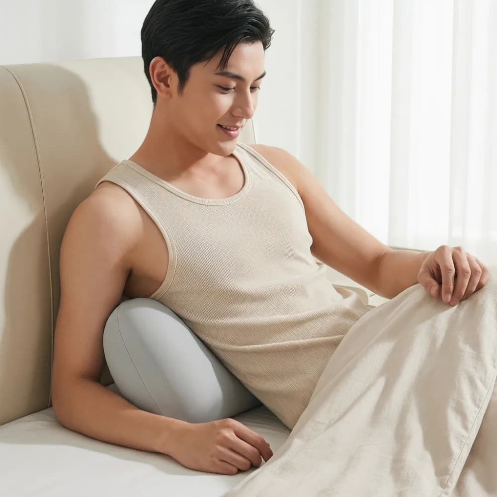Cuscino di Supporto Portatile per Ufficio, Cuscino Ergonomico a Lento Ritorno per Lombare, Piccolo Cuscino di Supporto per Schiena, per Letto, Aereo, Auto