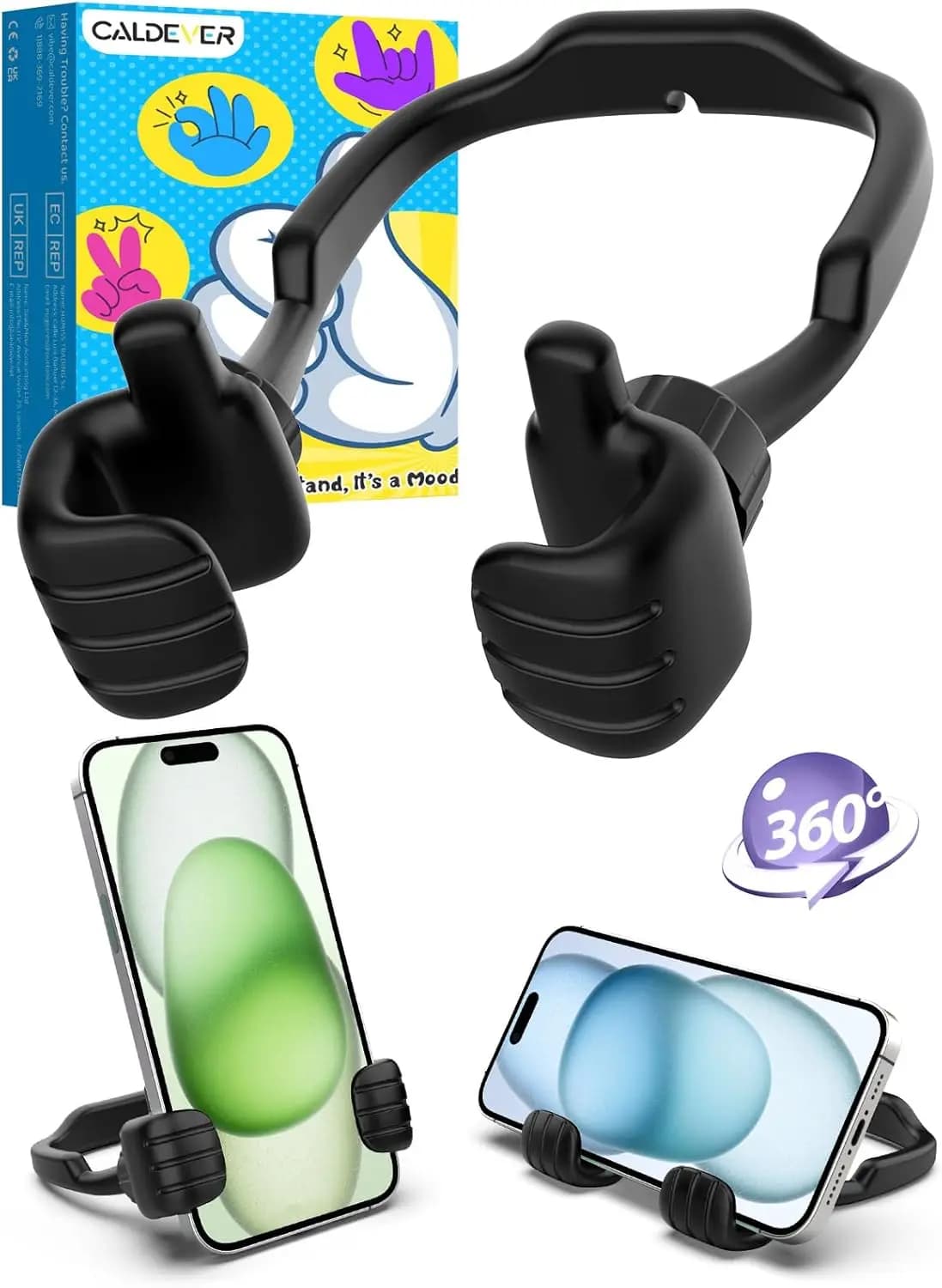 Supporto per Telefono a Forma di Pollice: Stand da Scrivania Regolabile per Telefoni e Tablet, Regalo Originale per Adolescenti e Adulti